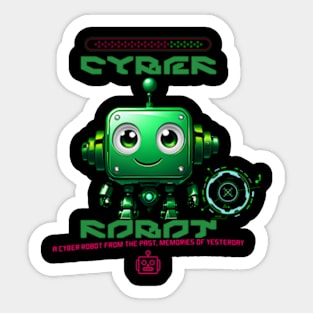 Cyber Pop Art A Cyber Robot Celebrates Popular Culture Of The Past In Digital Art Sticker